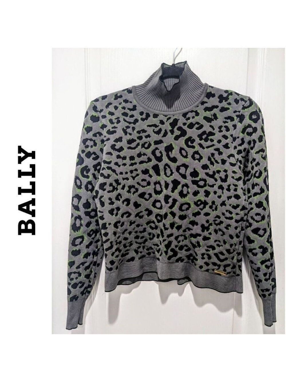 Bally of Switzerland | Women's animal print turtleneck sweater